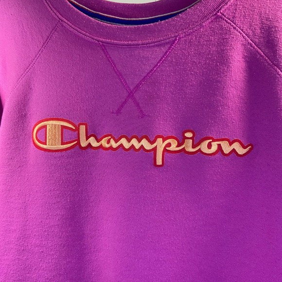 Champion Women's‎ Logo Sweatshirt Sz M Pink Athleisure Casual Comfort - Picture 6 of 8